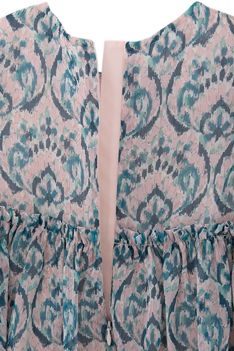 PINK PASTEL IKAT PRINT DRESS FOR GIRLS 5