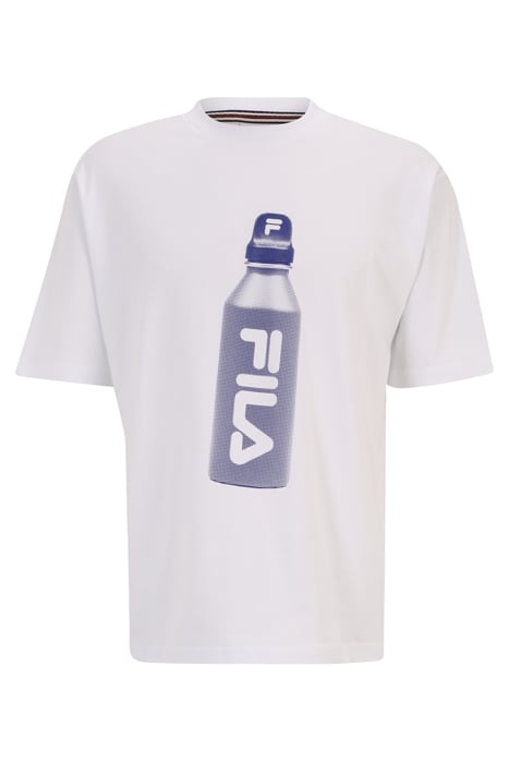 BOXY FIT SHORT SLEEVES T-SHIRT WITH WATER BOTTLE GRAPHIC WHI 4
