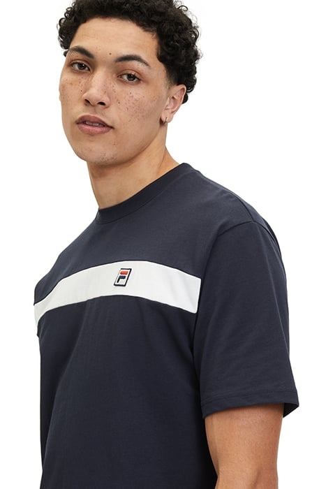 SHORT SLEEVES T-SHIRT WITH CONTRAST DETAIL NAVY / WHITE 7