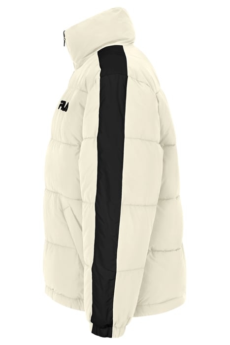 LESZNO 90'S PUFFER JACKET ANTIQUE WHITE-BLACK 3