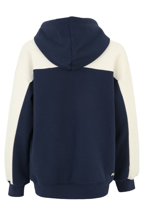 LUCKA BLOCKED HOODY BLACK IRIS-ANTIQUE WHITE 2
