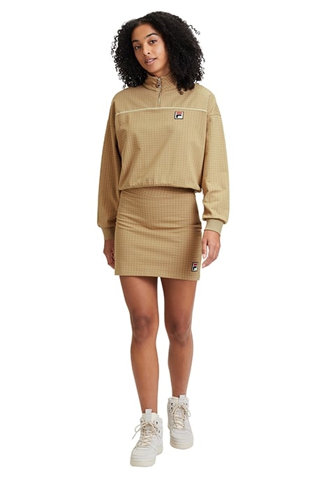 LIEBAU AOP HALF ZIP SWEATER CORNSTALK PEPITA AOP 3