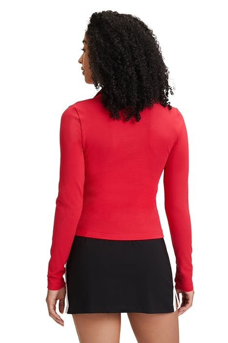 LEE LONGSLEEVE POLO SHIRT TRUE RED 2