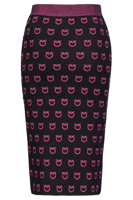 IOTO SKIRT MULTICOLOR PRINT BLACK/FUCHSIA 2