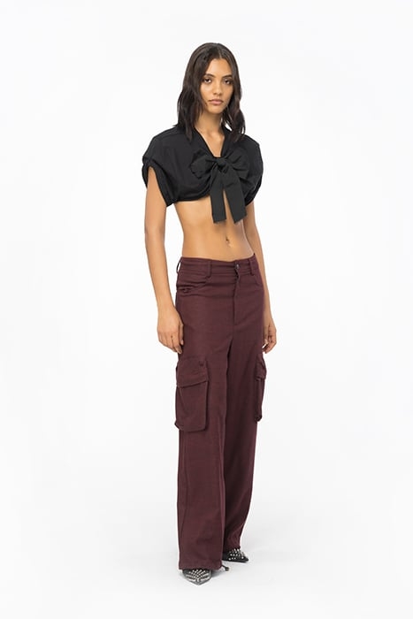RHYDON TROUSERS BURGUNDY/BLACK 2