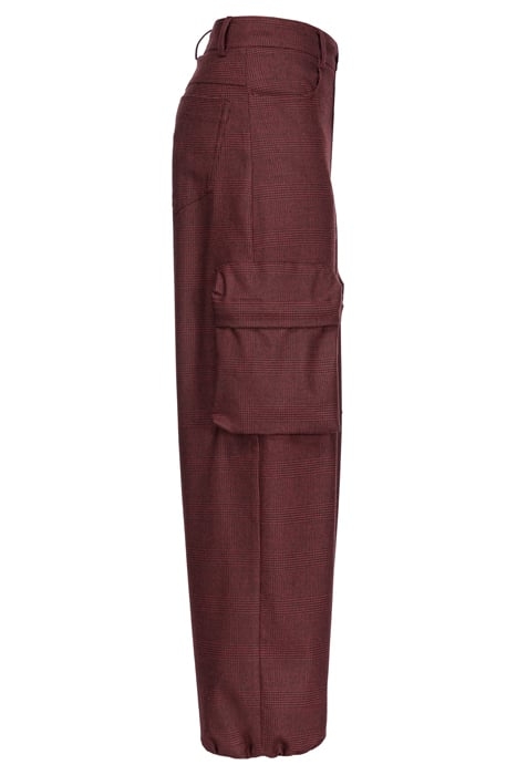 RHYDON TROUSERS BURGUNDY/BLACK 6