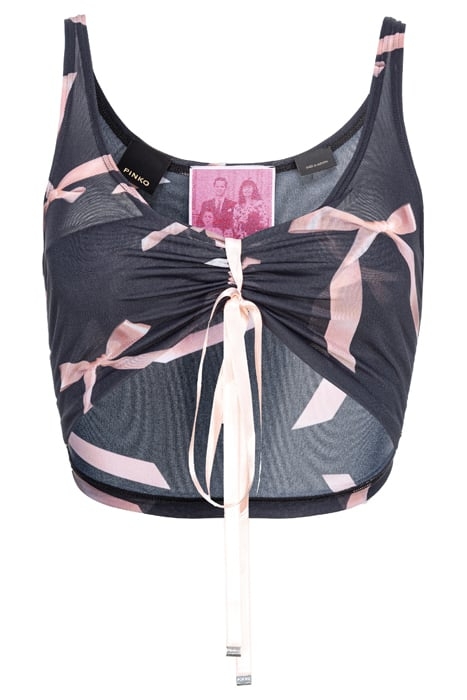 FRUSTARE TOP JERSEY CHARMEUSE BLACK/PINK 4