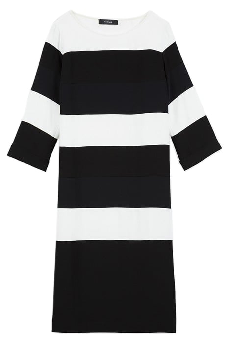 DRESS COLOURBLOCK CREPE DARKEST BLUE 3