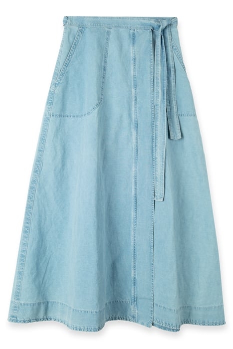 DENIM WRAP SKIRT ULTRA LIGHT 3