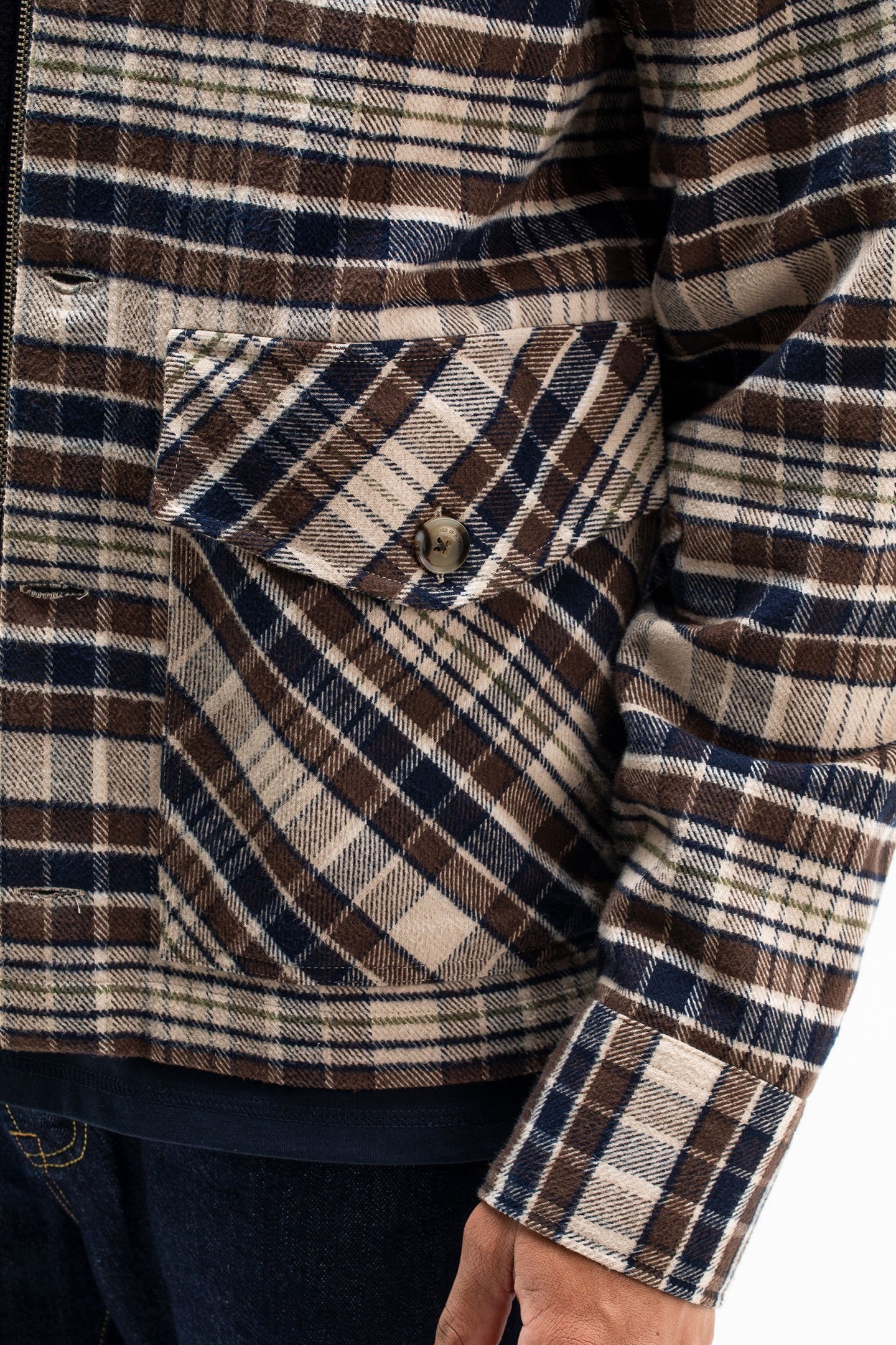 FOLSUM BROWN CHECK OVERSHIRT PEPPER BROWN 5